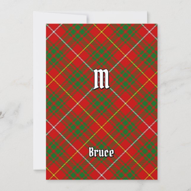 Clan Bruce Tartan Invitation (Front)