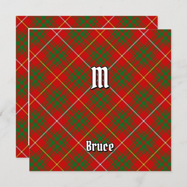Clan Bruce Tartan Invitation (Front/Back)