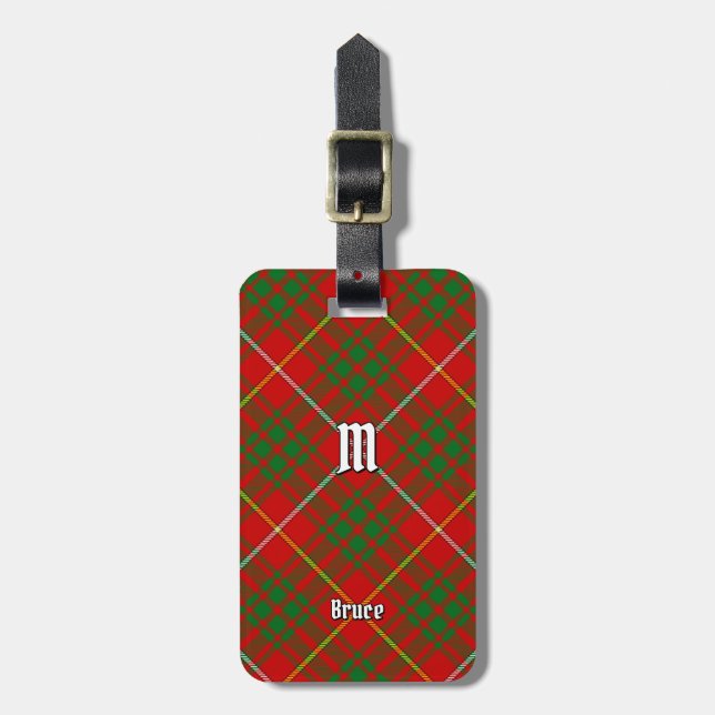 Clan Bruce Tartan Luggage Tag (Front Vertical)