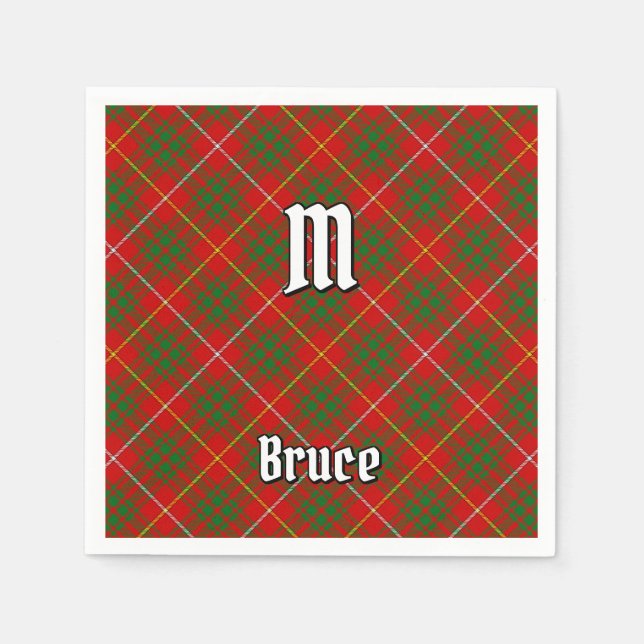 Clan Bruce Tartan Napkins (Front)