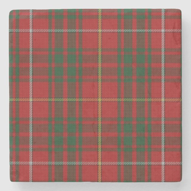 Clan Bruce Tartan Plaid Stone Coaster (Front)