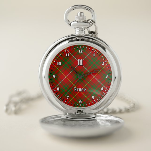 Clan Bruce Tartan Pocket Watch (Inside)