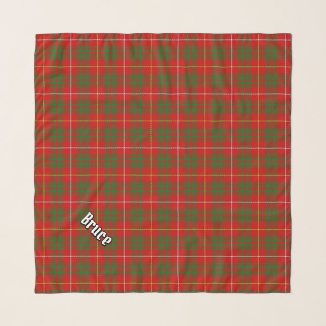 Clan Bruce Tartan Scarf (Front (Horizontal))