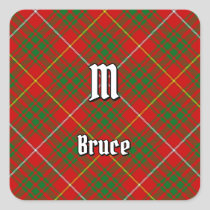 Clan Bruce Tartan Square Sticker