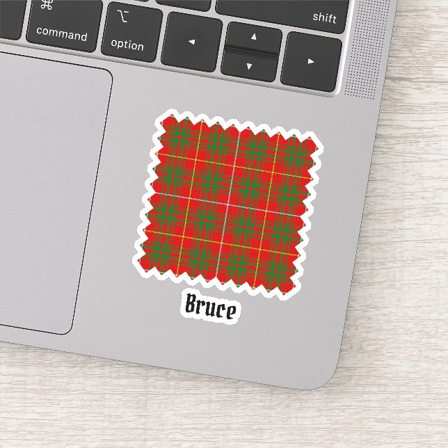 Clan Bruce Tartan Sticker (Detail)