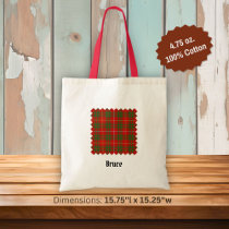 Clan Bruce Tartan Tote Bag