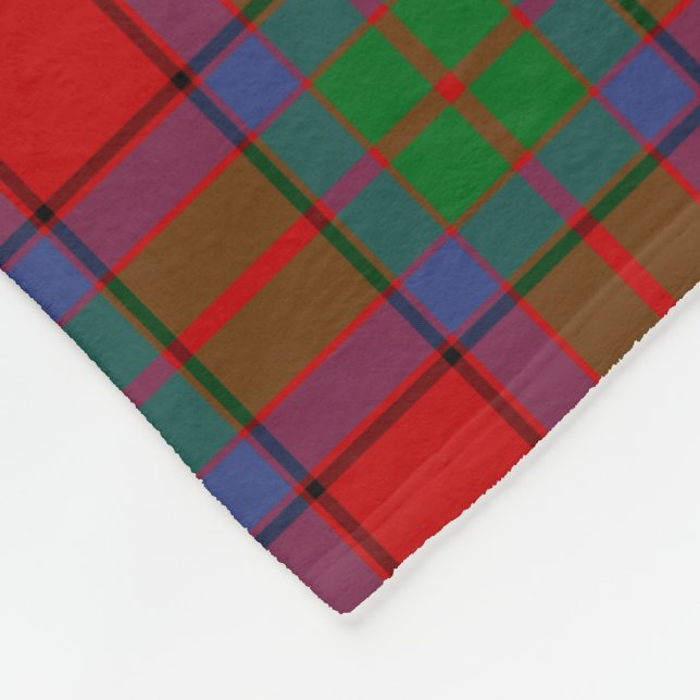 Clan Buccleuch Scottish Tartan Plaid Pattern Fleece Blanket (Corner)