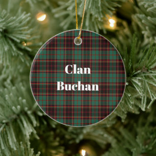 Clan Buchan Ancient Tartan Ceramic Ornament