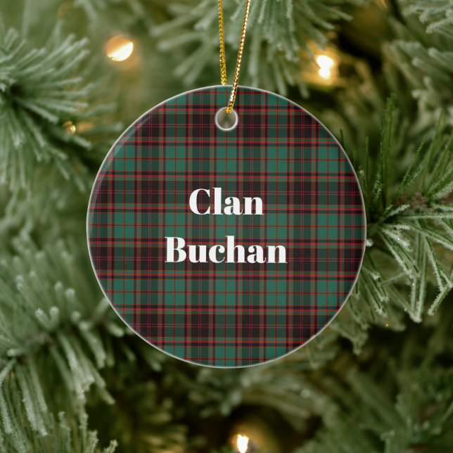 Clan Buchan Ancient Tartan Ceramic Ornament (Tree)