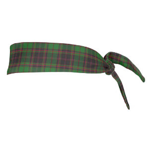 Clan Buchan Scottish Accents Green Black Tartan Tie Headband