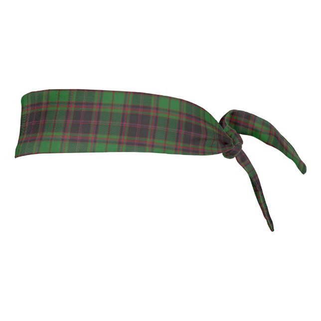 Clan Buchan Scottish Accents Green Black Tartan Tie Headband (Rotate 90)