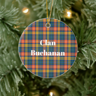 Clan Buchanan Ancient Tartan Ceramic Ornament