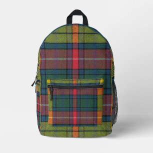 Clan Buchanan Ancient Tartan Plaid Pattern Printed Backpack