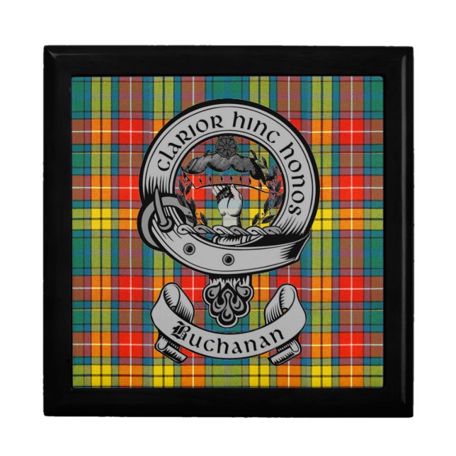 Clan Buchanan Crest Badge & Tartan Gift Box (Front)