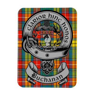 Clan Buchanan Crest Badge & Tartan Magnet