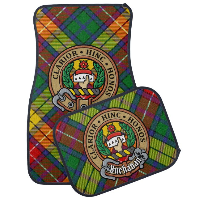 Clan Buchanan Crest Car Floor Mat (Set)