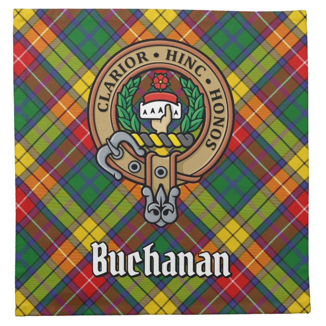 Clan Buchanan Crest Cloth Napkin (Front)
