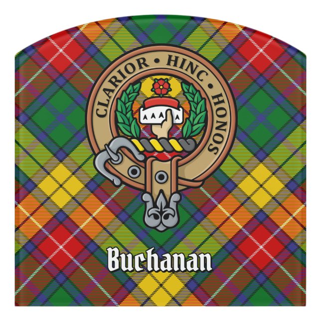 Clan Buchanan Crest Door Sign (Contour Front)