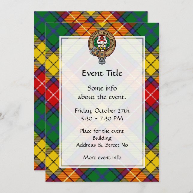 Clan Buchanan Crest Invitation (Front/Back)