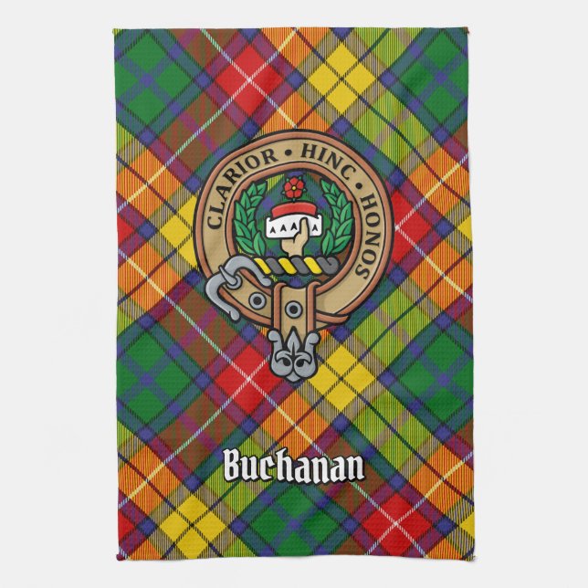 Clan Buchanan Crest Kitchen Towel (Vertical)