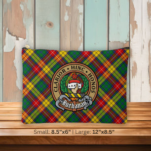 Clan Buchanan Crest over Tartan Accessory Pouch