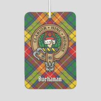 Clan Buchanan Crest over Tartan Air Freshener