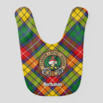 Clan Buchanan Crest over Tartan Baby Bib