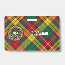 Clan Buchanan Crest over Tartan Badge