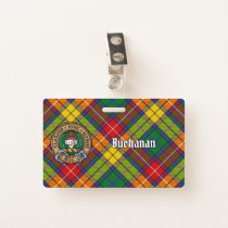 Clan Buchanan Crest over Tartan Badge