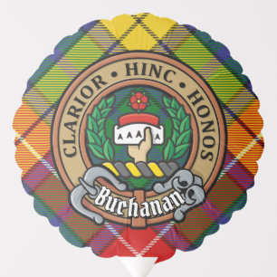 Clan Buchanan Crest over Tartan Balloon