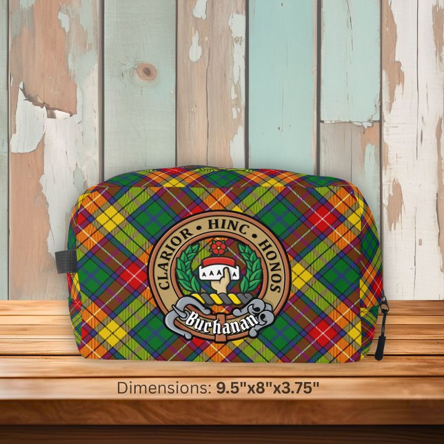 Clan Buchanan Crest over Tartan Dopp Kit (Creator Uploaded)