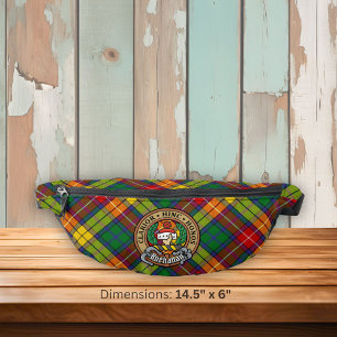 Clan Buchanan Crest over Tartan Fanny Pack