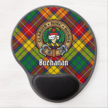 Clan Buchanan Crest over Tartan Gel Mouse Pad