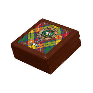 Clan Buchanan Crest over Tartan Gift Box