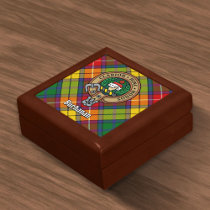 Clan Buchanan Crest over Tartan Gift Box