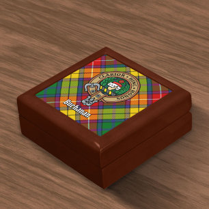 Clan Buchanan Crest over Tartan Gift Box