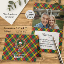 Clan Buchanan Crest over Tartan Invitation