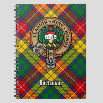 Clan Buchanan Crest over Tartan Notebook