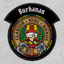 Clan Buchanan Crest over Tartan Patch