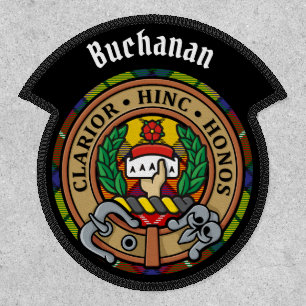 Clan Buchanan Crest over Tartan Patch