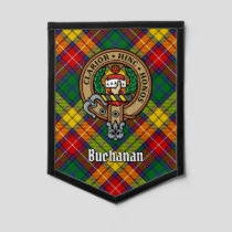 Clan Buchanan Crest over Tartan Pennant