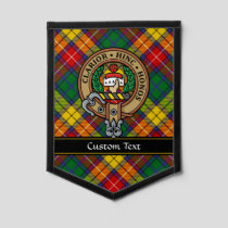 Clan Buchanan Crest over Tartan Pennant