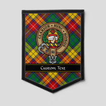Clan Buchanan Crest over Tartan Pennant