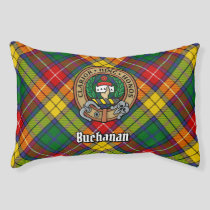Clan Buchanan Crest over Tartan Pet Bed