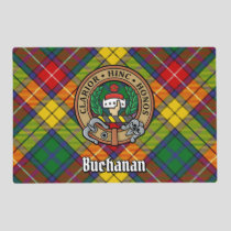 Clan Buchanan Crest over Tartan Placemat