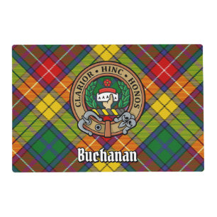 Clan Buchanan Crest over Tartan Placemat