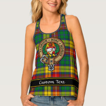 Clan Buchanan Crest over Tartan Tank Top