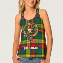 Clan Buchanan Crest over Tartan Tank Top