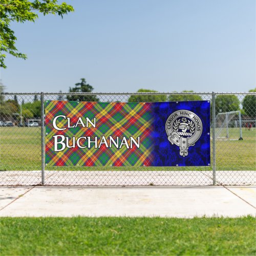 Clan Buchanan Crest  Tartan Banner