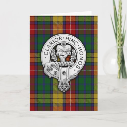 Clan Buchanan Crest  Tartan Card